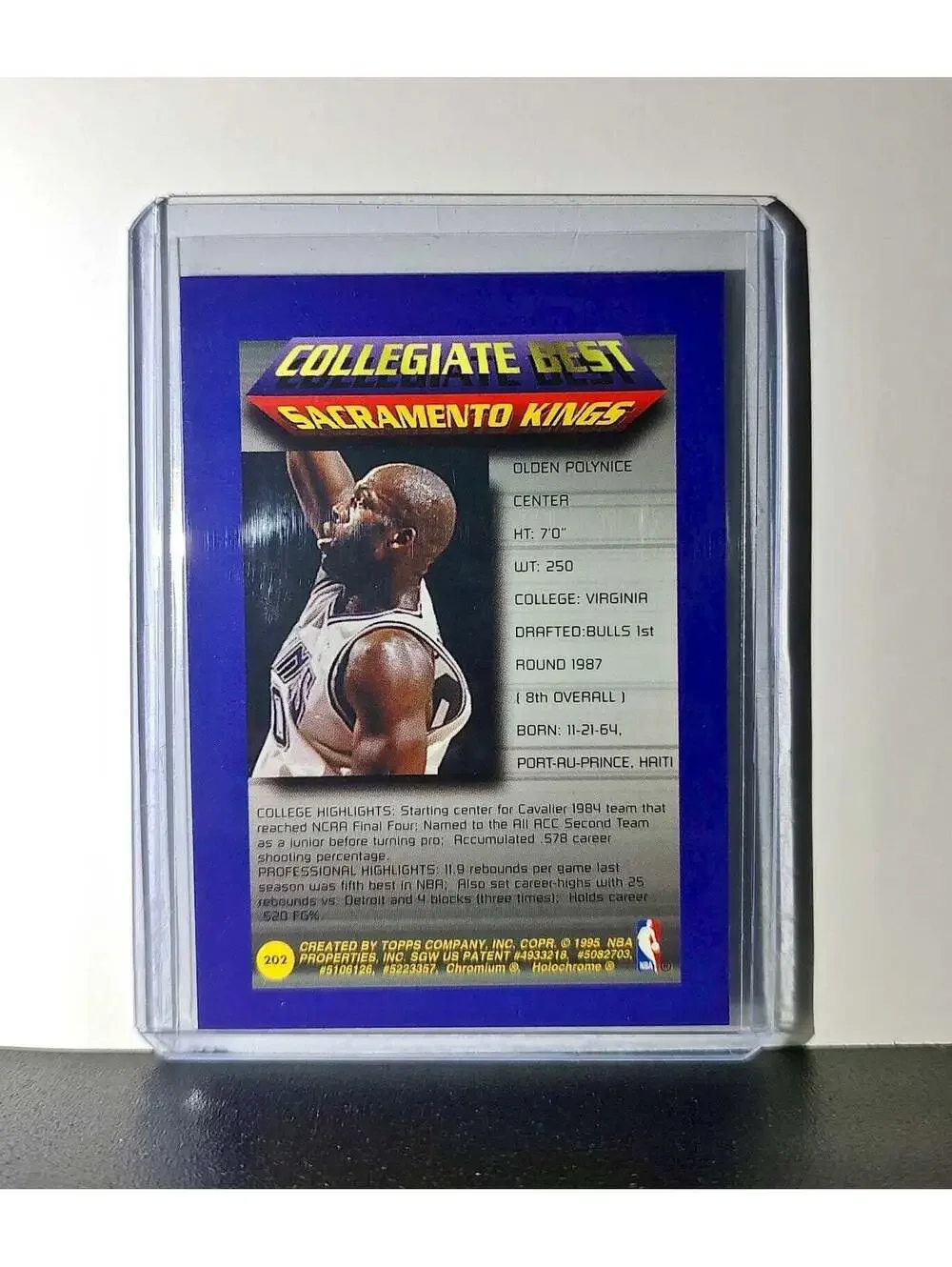 Olden Polynice 1994-95 Topps Finest #202 Collegiate Best